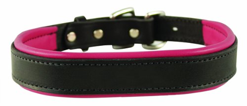 collar de perros color negro con rosado