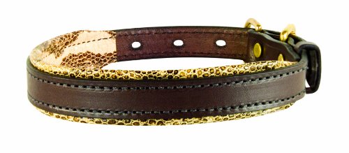 collar con diseño de cuero de serpiente
